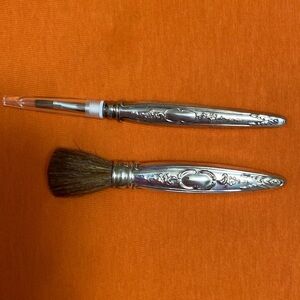 Vintage Towle Sterling silver cosmetics brush set used made in USA